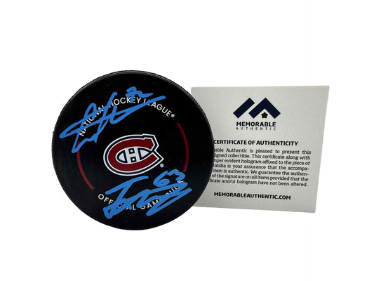 Xhekaj Brothers Autographed official game puck