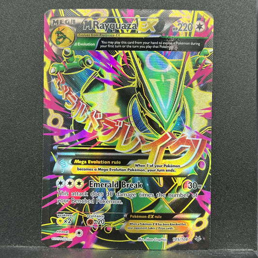 Pokemon TCG M Rayquaza EX Full Art 105/108 Roaring Skies LP