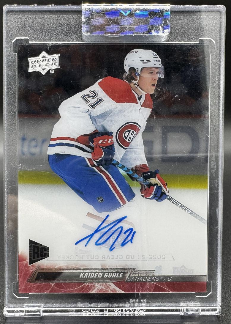 2022-23 UD Clear Cut Kaiden Guhle CC-KG Montreal Canadiens RC Auto