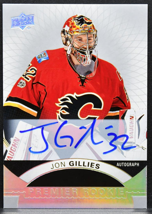 2017-18 UD Premier Base Rookie Auto Silver Spectrum Jon Gillies RC Auto 6944