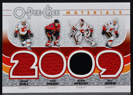 2009-10 OPC Materials Phaneuf/Iginla/Kiprusoff/Jokinen Jersey 8296