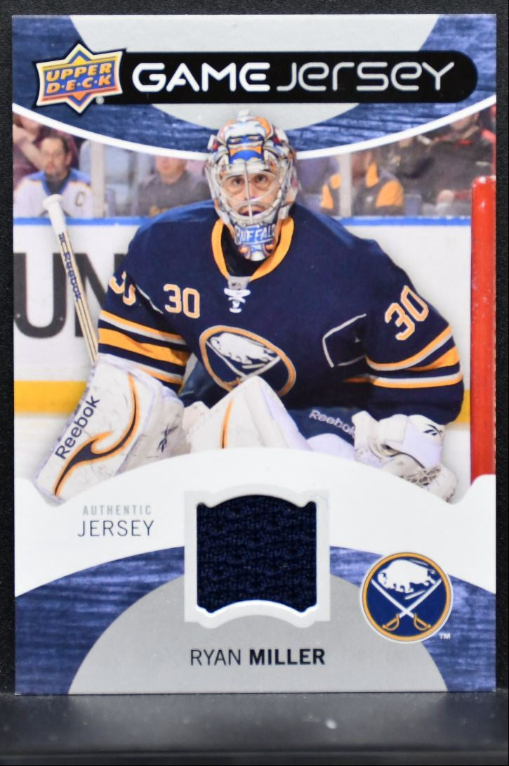 2012-13 Upper Deck Series 1 Game Jerseys Ryan Miller Buffalo Sabres Jersey 3995