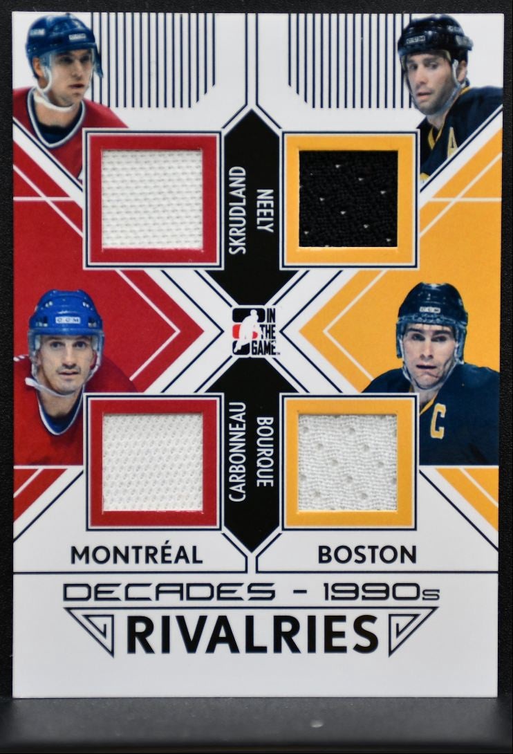 2013-14 ITG Decades 90s Skrudland/Carbonneau +2 Canadiens/Bruins Jersey 3536