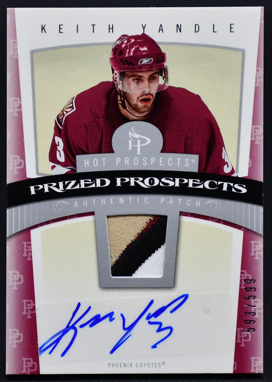 2006-07 Fleer Hot Prospects Prized Prospect Authentic Yandle RC Auto /599 Patch
