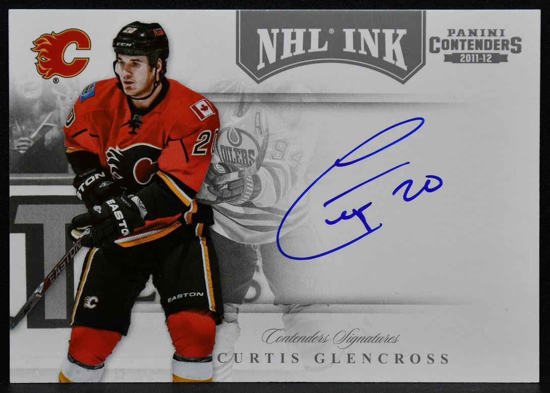 2011-12 Panini Contenders NHL INK Curtis Glencross 3 Calgary Flames Auto 1868