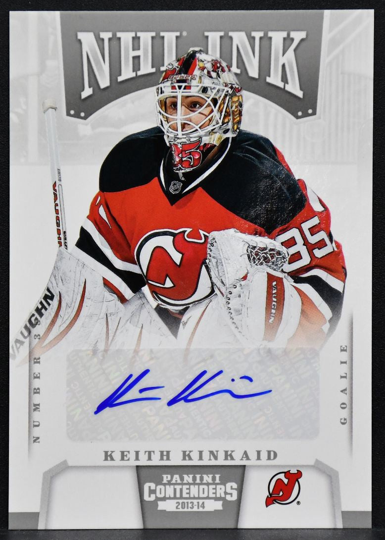 2013-14 Panini Contenders NHL Ink Keith Kinkaid I-KK New Jersey Devils Auto