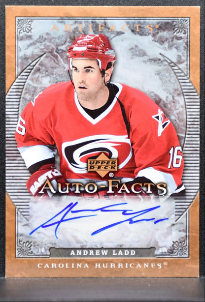 2007-08 Upper Deck Artifacts Auto-Facts Andrew Ladd AF-AL Hurricanes Auto 0000