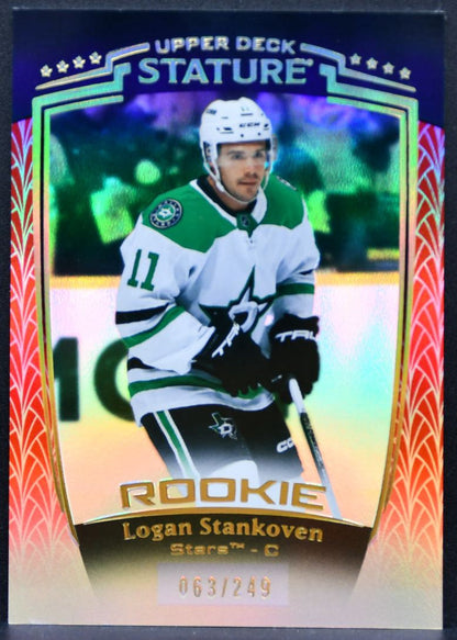 2024-25 Upper Deck Stature Rookie Red Logan Stankoven 36 Dallas Stars RC 063/249 9059