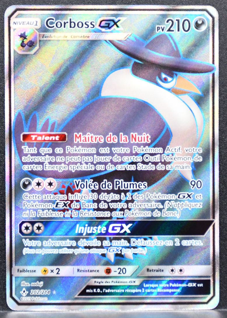Pokémon Corboss GX French Sun & Moon: Unbroken Bonds 202/214 NM French