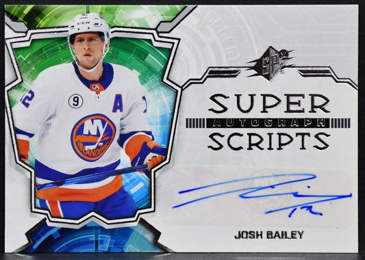 2022-23 SPx Superscripts Josh Bailey SS-BA New York Islanders Auto