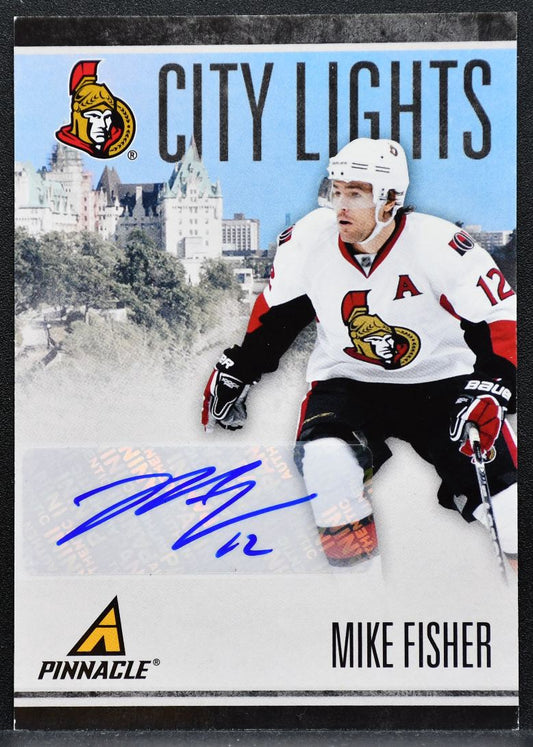 2010-11 Panini Pinnacle City Lights Signatures Mike Fisher Panthers Auto 9396