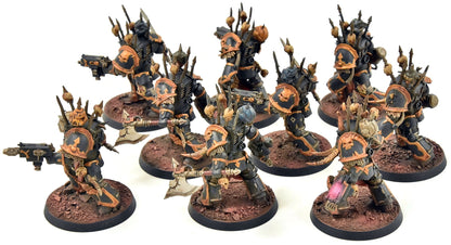 CHAOS SPACE MARINES 9 Terminators #1 WELL PAINTED Warhammer 40K