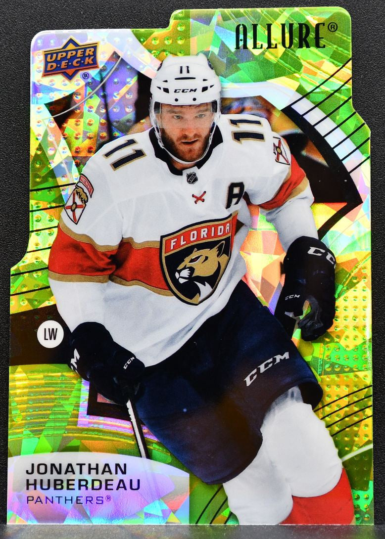 2021-22 UD Allure Green Rainbow Die Cut Jonathan Huberdeau Panthers 19/99 4362