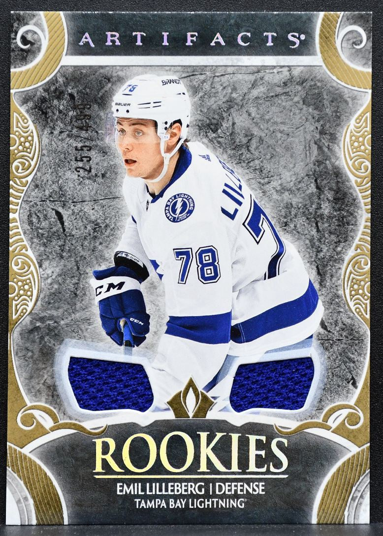 2024-25 UD Artifacts Rookies Gold Materials Lilleberg RC 255/499 Jersey 4614
