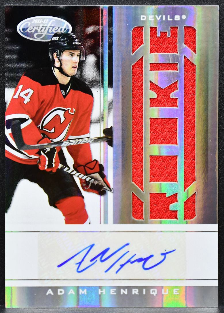 2011-12 Panini Certified Jersey Henrique 213 Devils RC Auto 082/499 Jersey 6672
