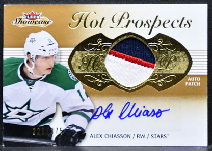 2013-14 Fleer Hot Prospects Auto Patch Chiasson RC Auto 225/375 Patch 7065