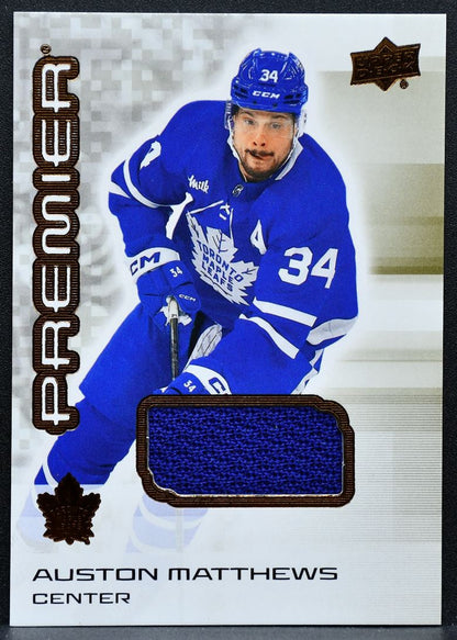 2024-25 UD Premier Bronze Jersey Auston Matthews 34 Maple Leafs Jersey 6675