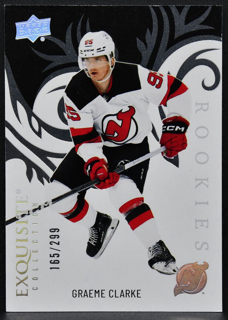 24-25 UD Ice Exquisite Collection RCs Graeme Clarke R-10 Devils RC 165/299 8853