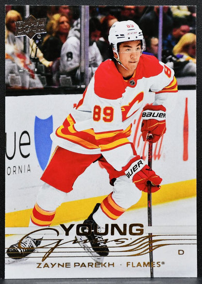 2025-26 Upper Deck Series 1 Young Guns Zayne Parekh 236 Calgary Flames RC 1822