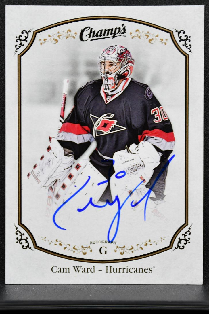 2015-16 UD Champ's Cam Ward 20 Hurricanes Auto 4702