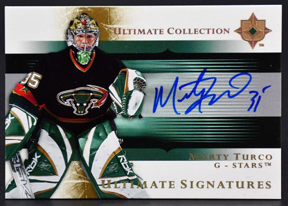 2006-07 UD Ultimate Collection Ultimate Signatures Marty Turco US-MT Auto #2