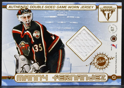 2001-02 Pacific Private Titanium Double-Sided Gaborik/Fernandez Jersey 6692