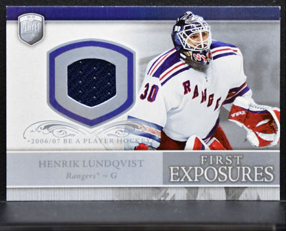 2006-07 UD Be A Player First Exposures Henrik Lundqvist Rangers Jersey 1885