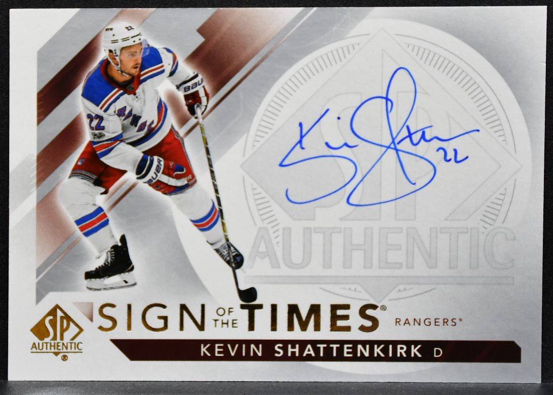 2017-18 SP Authentic Sign of the Times Autographs Kevin Shattenkirk Auto 0192