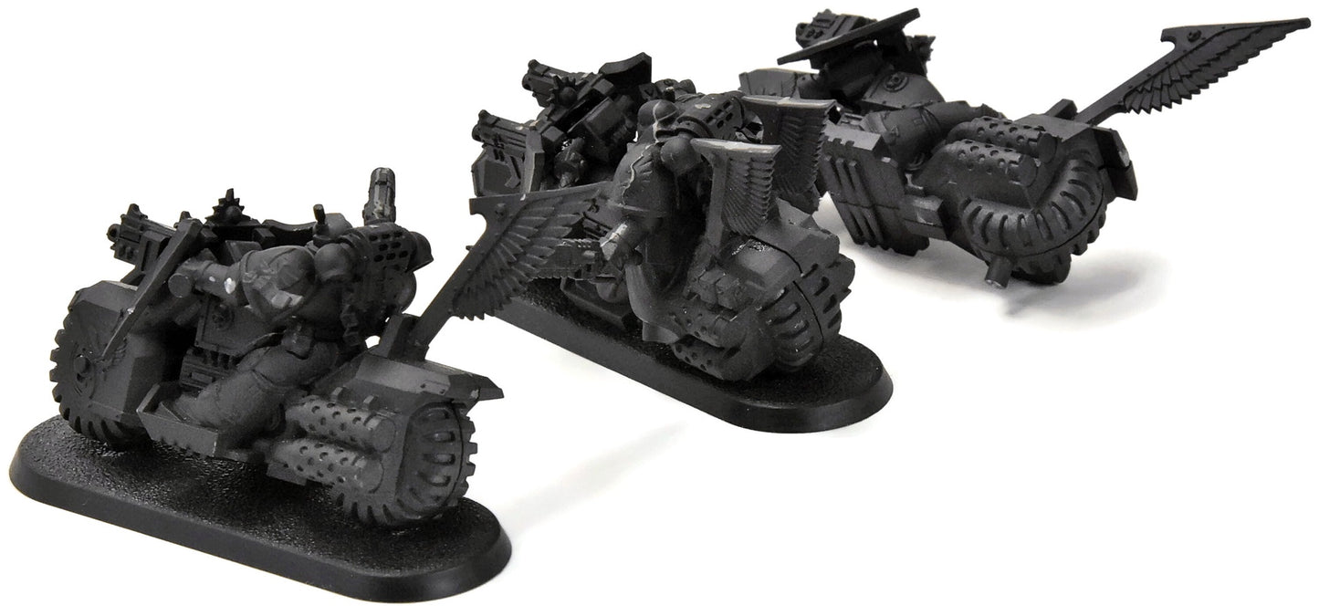 DARK ANGELS 3 Ravenwing Biker Squad #1 (1 incomplete) 40K