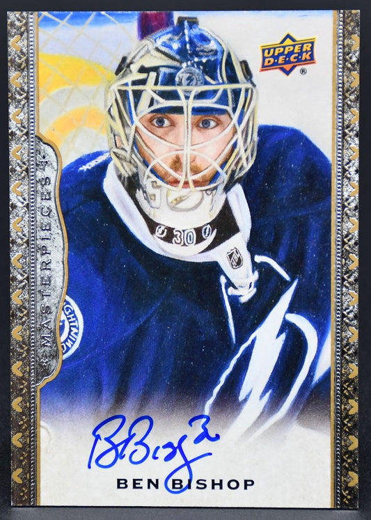 2014-15 UD Masterpieces Signature Ben Bishop 39 Auto