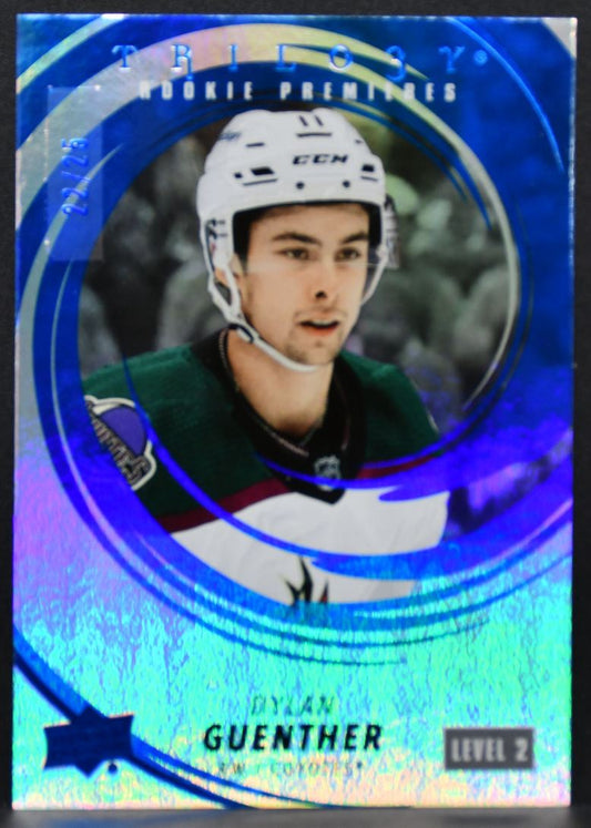 2022-23 UD Trilogy RC Premieres Lvl2 Dylan Guenther 239 Arizona Coyotes RC 22/25 8083