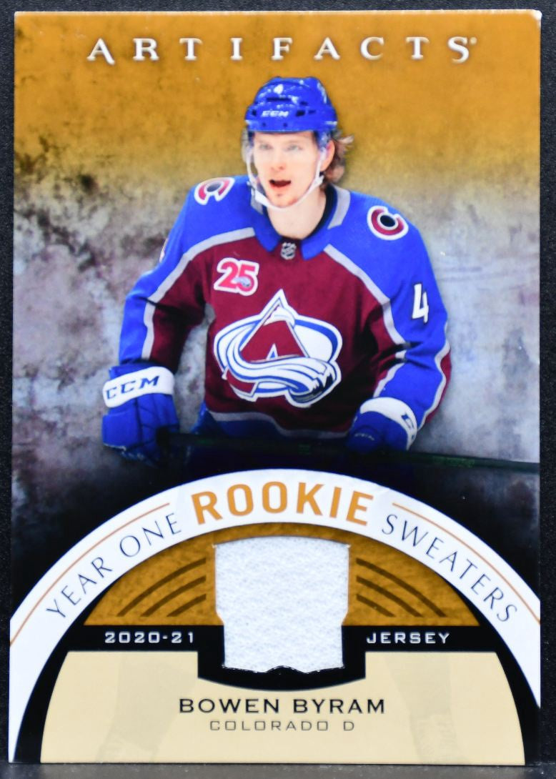 2021-22 UD Artifacts Year One Rookie Sweaters Bowen Byram Avalanche Jersey 4156