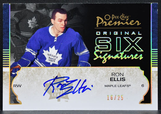 2007-08 O-Pee-Chee Premier Original Six Signatures Auto Ron Ellis Auto 9488