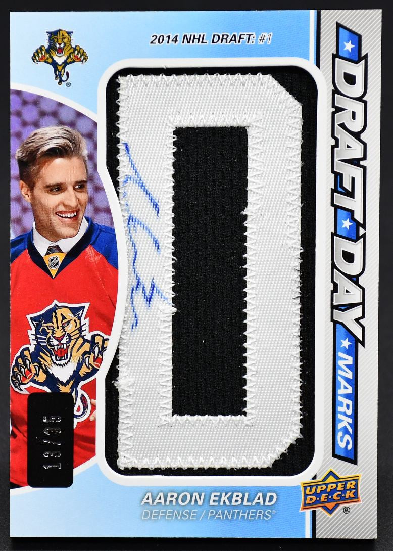 Maillot d'Aaron Ekblad DDM-AE RC Auto 13/35 porté lors du repêchage de la saison 2014-15