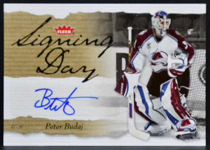 2006-07 Fleer Signing Day Peter Budaj SD-PB Colorado Avalanche RC Auto 7846