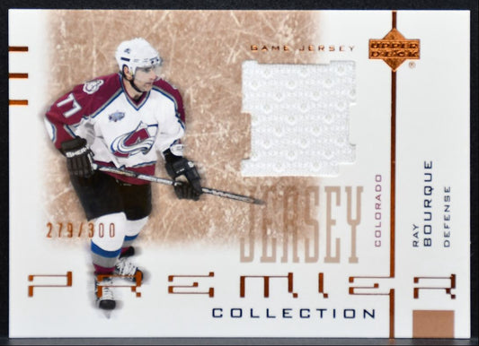 2001-02 UD Premier Collection Jerseys Ray Bourque Avalanche 279/300 Jersey 8963