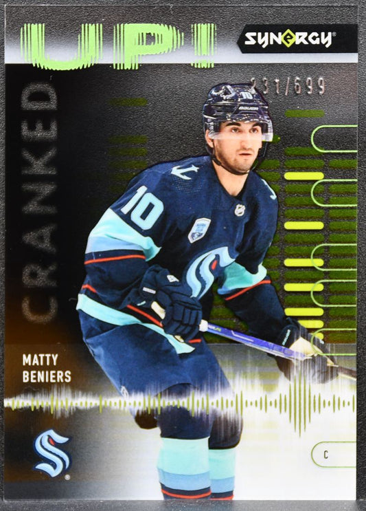 2022-23 UD Synergy Cranked Up Matty Beniers CU-BE Seattle Kraken RC 231/699 0427