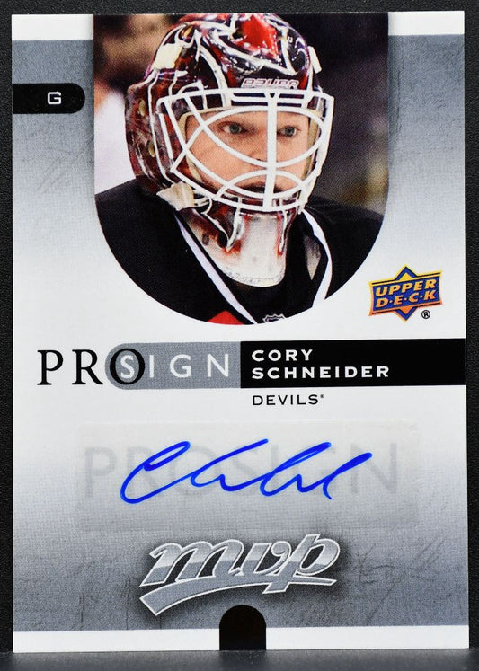 2015-16 Upper Deck MVP Prosign Cory Schneider PS-CS New Jersey Devils Auto 0743