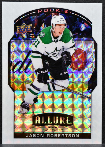 2020-21 UD Allure Rookie White Diamond Jason Robertson 82 Stars RC 43/50 8327