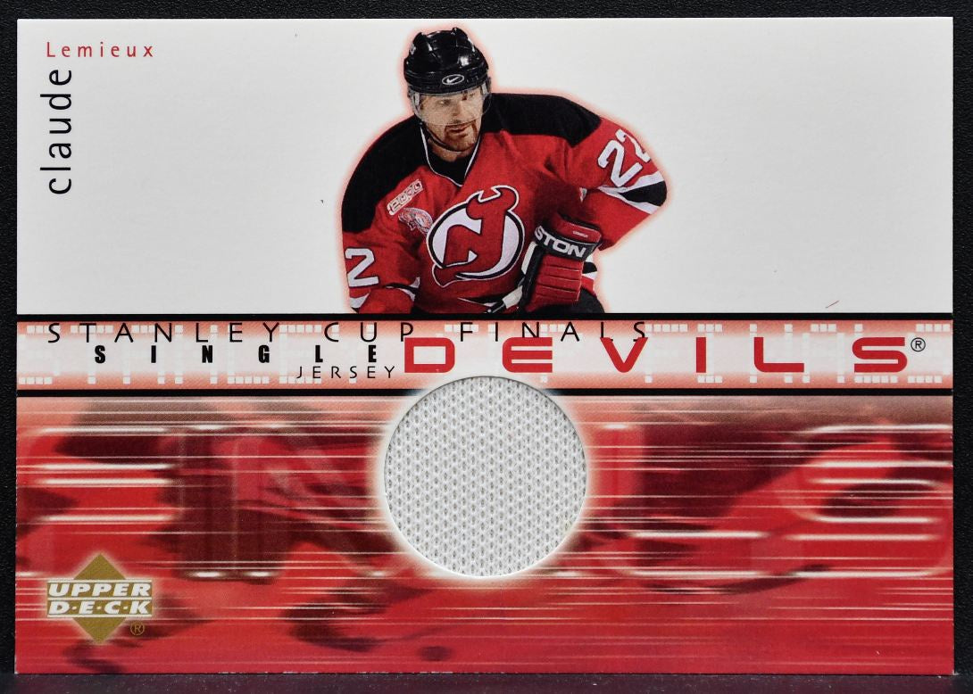 2002-03 Upper Deck Stanley Cup Final Jersey Claude Lemieux Devils Jersey 5710