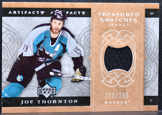 2007-08 UD Artifacts Treasured Swatches Joe Thornton Sharks 179/299 Jersey 7881