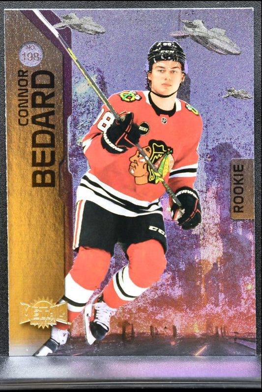2023-24 SkyBox Metal Universe Rookies Connor Bedard 198 Blackhawks RC 9681