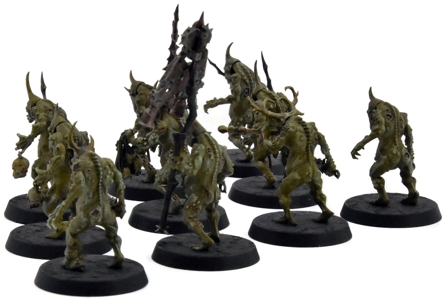 MAGGOTKIN OF NURGLE 10 Plaguebearers #4 WELL PAINTED Warhammer Sigmar