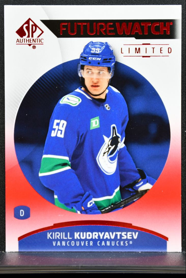2025-26 SP Authentic Future Watch Limited Red Kirill Kudryavtsev Canucks RC 8549