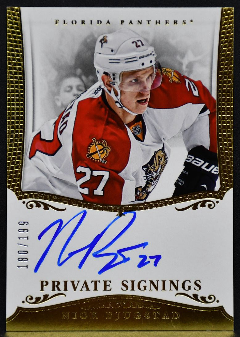 2013-14 Panini Dominion Private Signings Nick Bjugstad PS-BJ Auto 3788