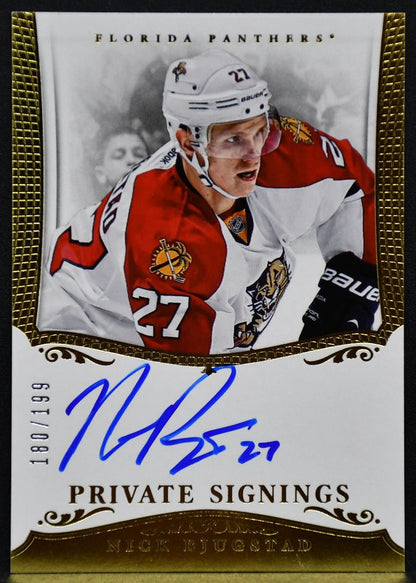 2013-14 Panini Dominion Private Signings Nick Bjugstad PS-BJ Auto 3788