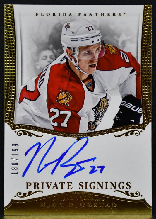 2013-14 Panini Dominion Private Signings Nick Bjugstad PS-BJ Auto 3788