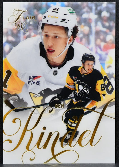 2025-26 Flair Rookie Ben Kindel 191 Pittsburgh Penguins RC 0276