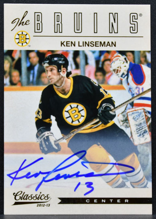2012-13 Panini Classics Signatures Linseman 162 Boston Bruins Auto 0980