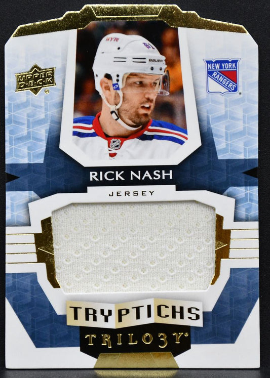 2016-17 UD Trilogy Tryptichs Jerseys Rick Nash T-NYR3 Rangers 041/199 Jersey 2684